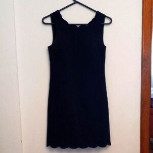 J. Crew Elegant Scalloped Sleeveless Cocktail Little Black Dress LBD